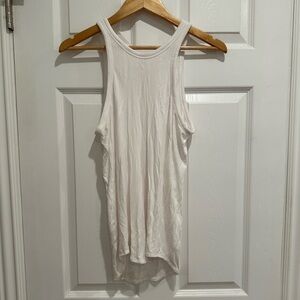 Lululemon white rib knit tank top size 8